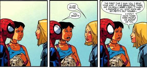 emma frost reads spidermans mind